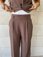 Brown Frillu Signature Pants