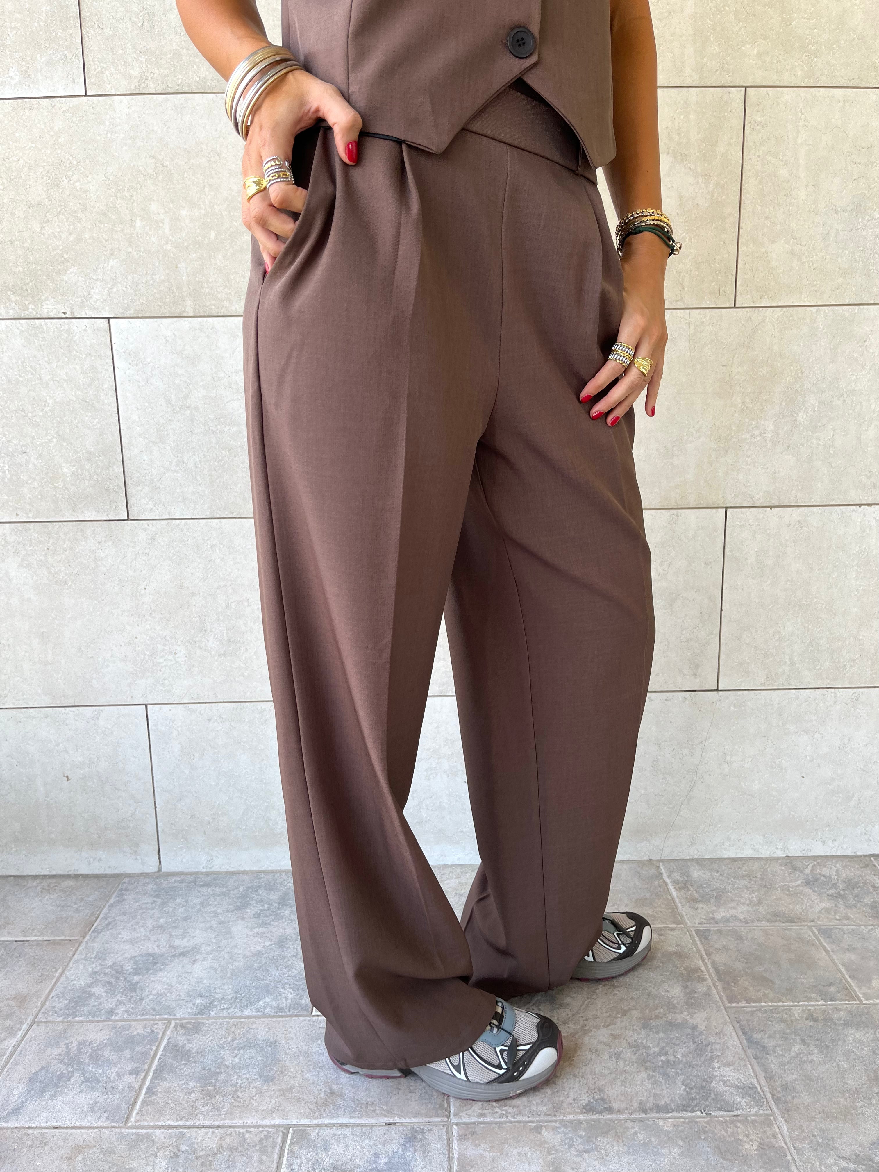 Brown Frillu Signature Pants
