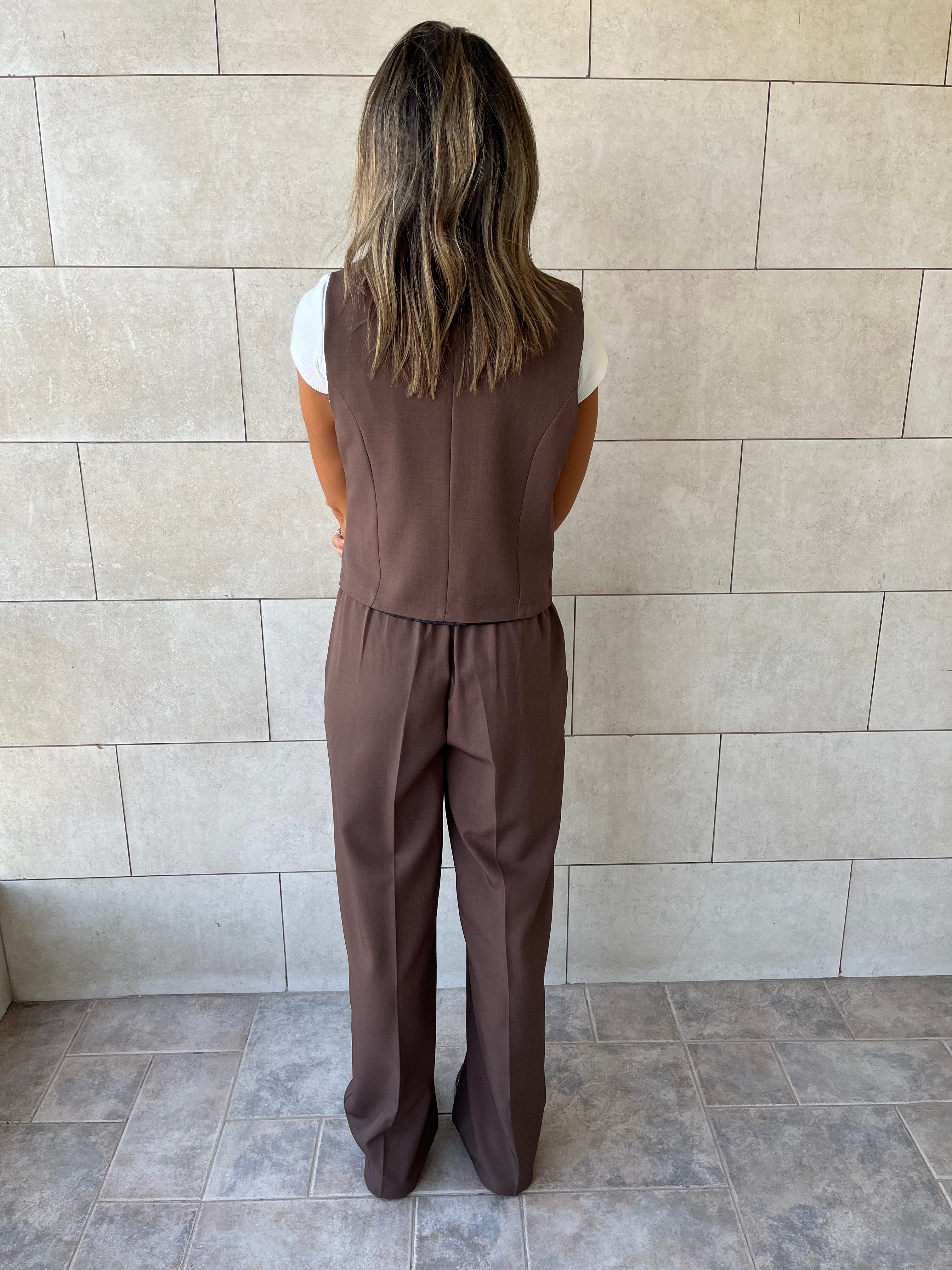 Brown Frillu Signature Vest