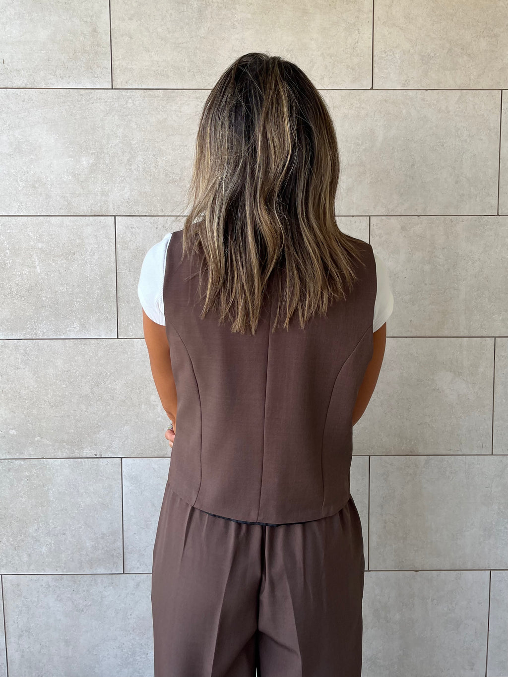 Brown Frillu Signature Vest