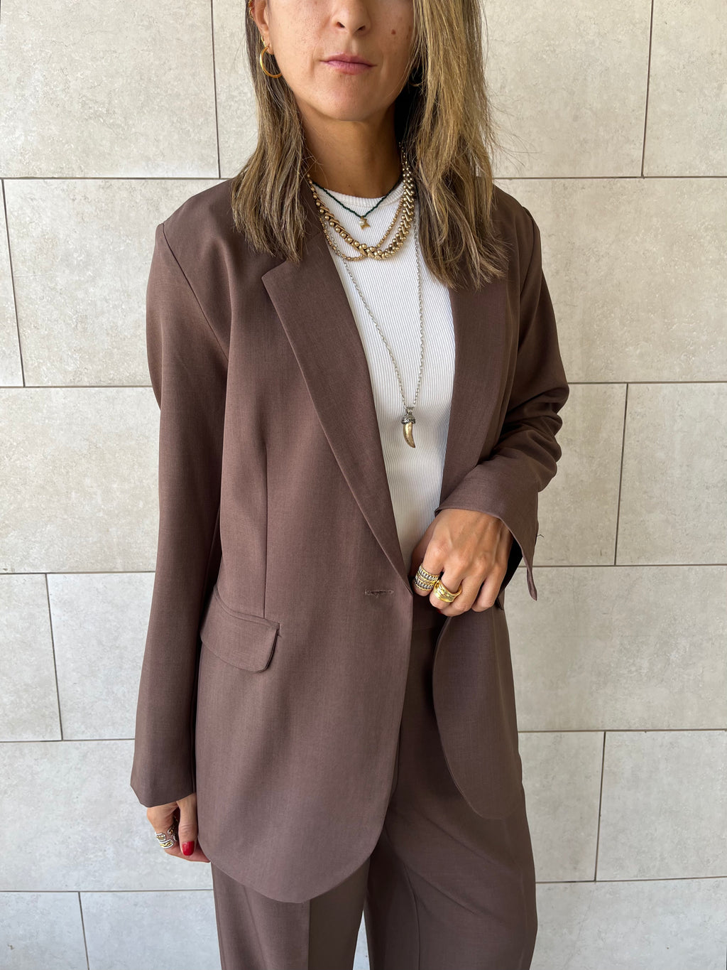 Brown Oversize Blazer