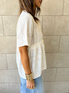 White Romantic Eyelet Shirt Top