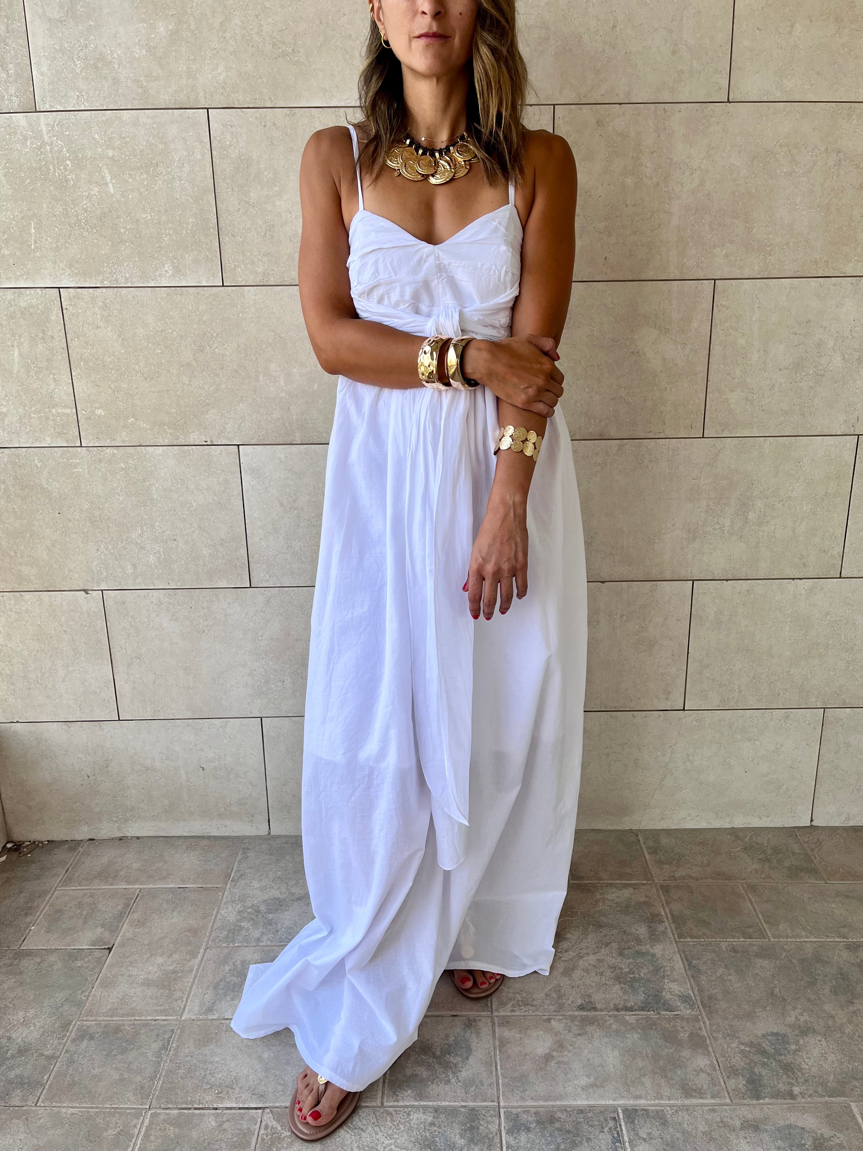 White After Sun Poplin Dress