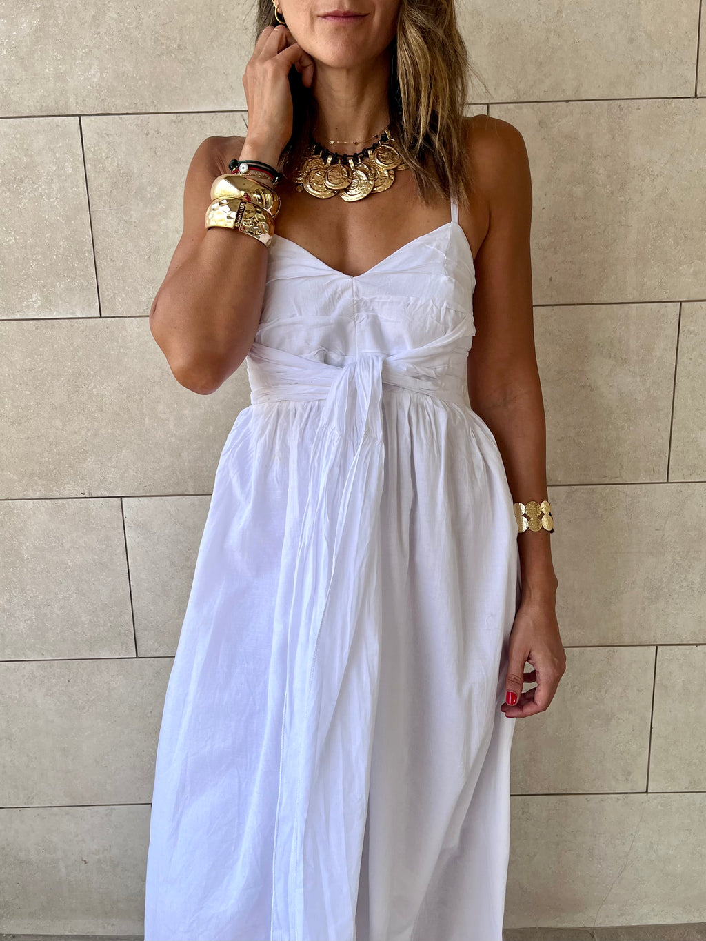 White After Sun Poplin Dress