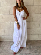 White After Sun Poplin Dress