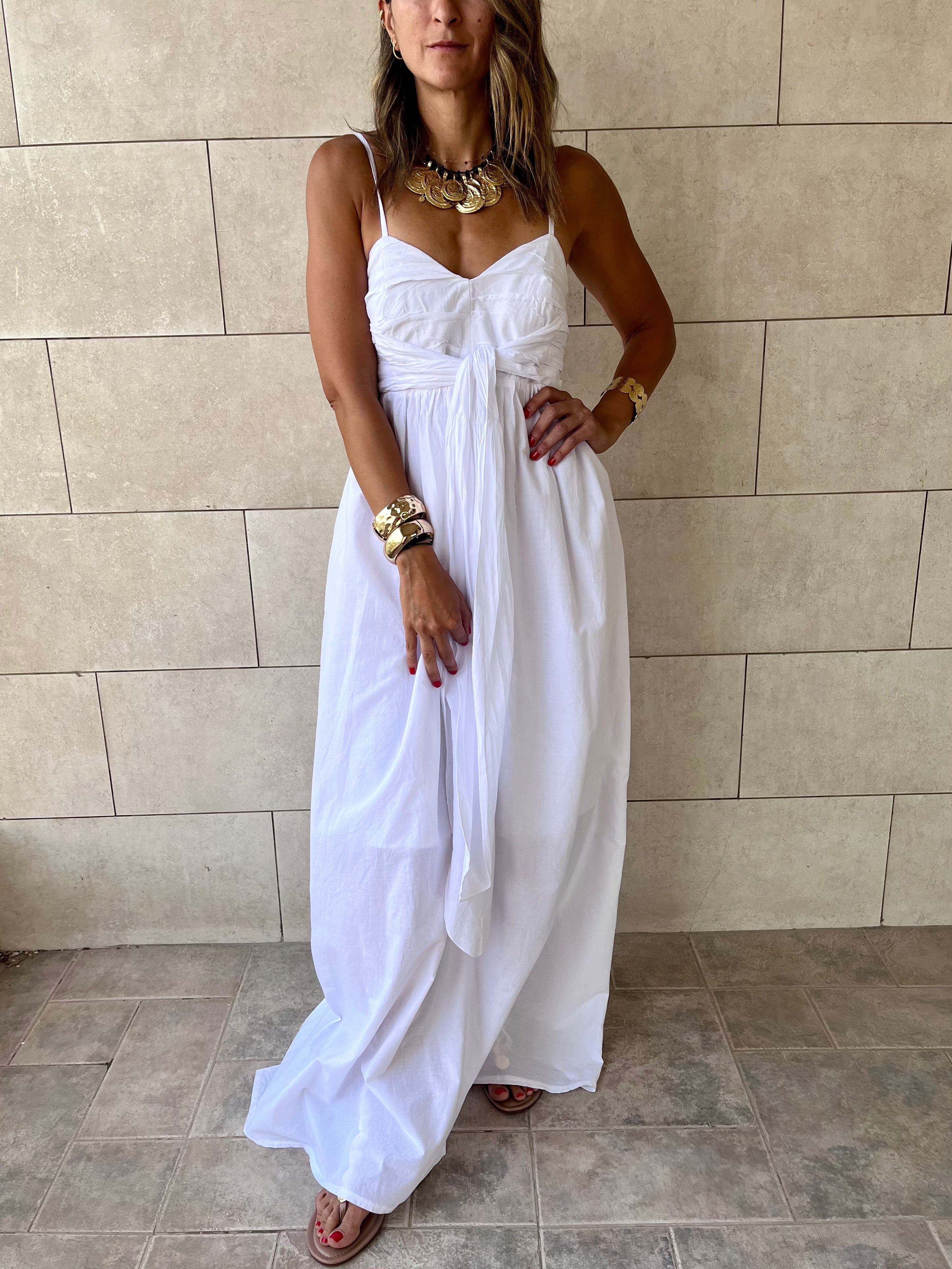 White After Sun Poplin Dress