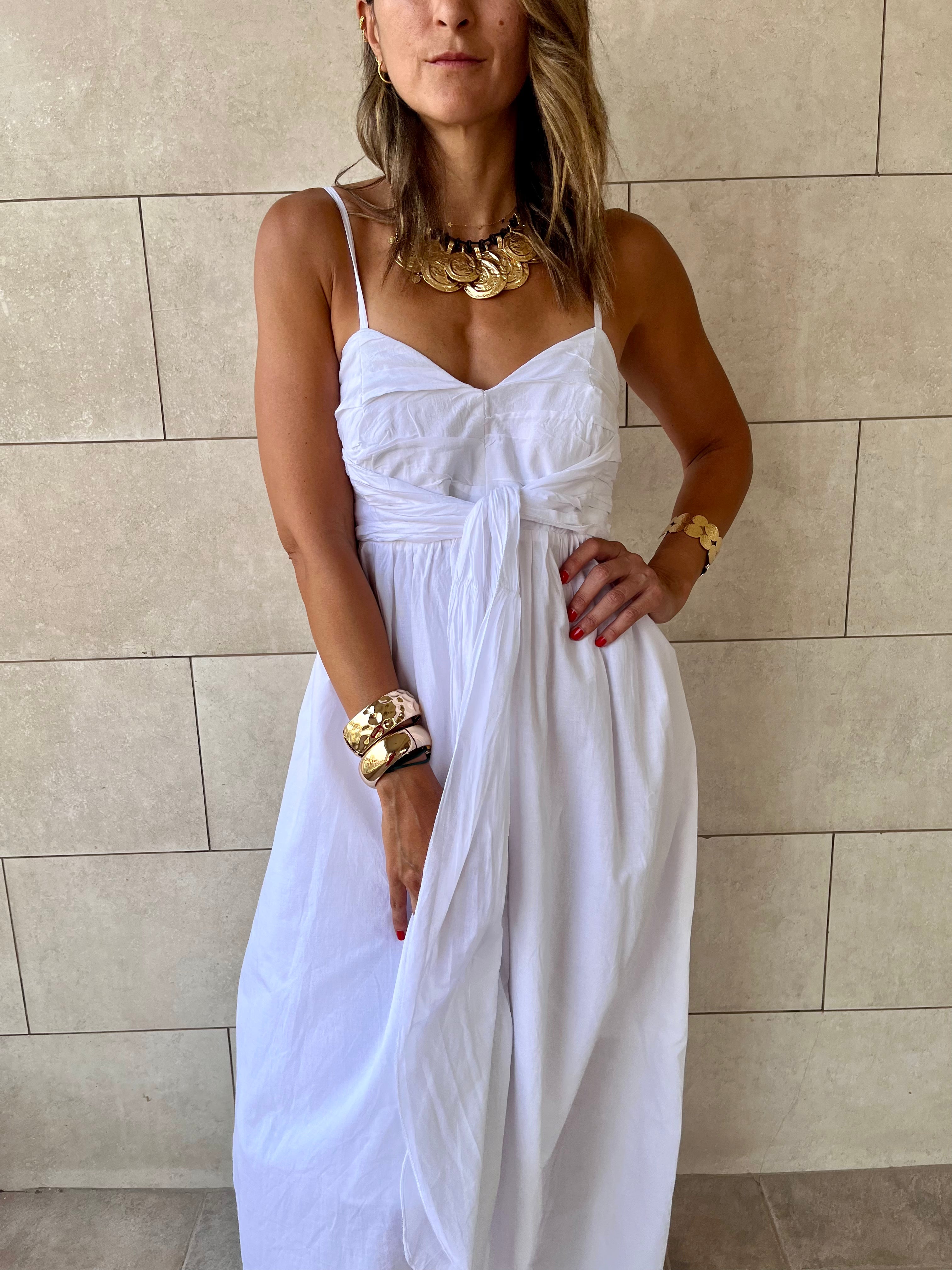 White After Sun Poplin Dress