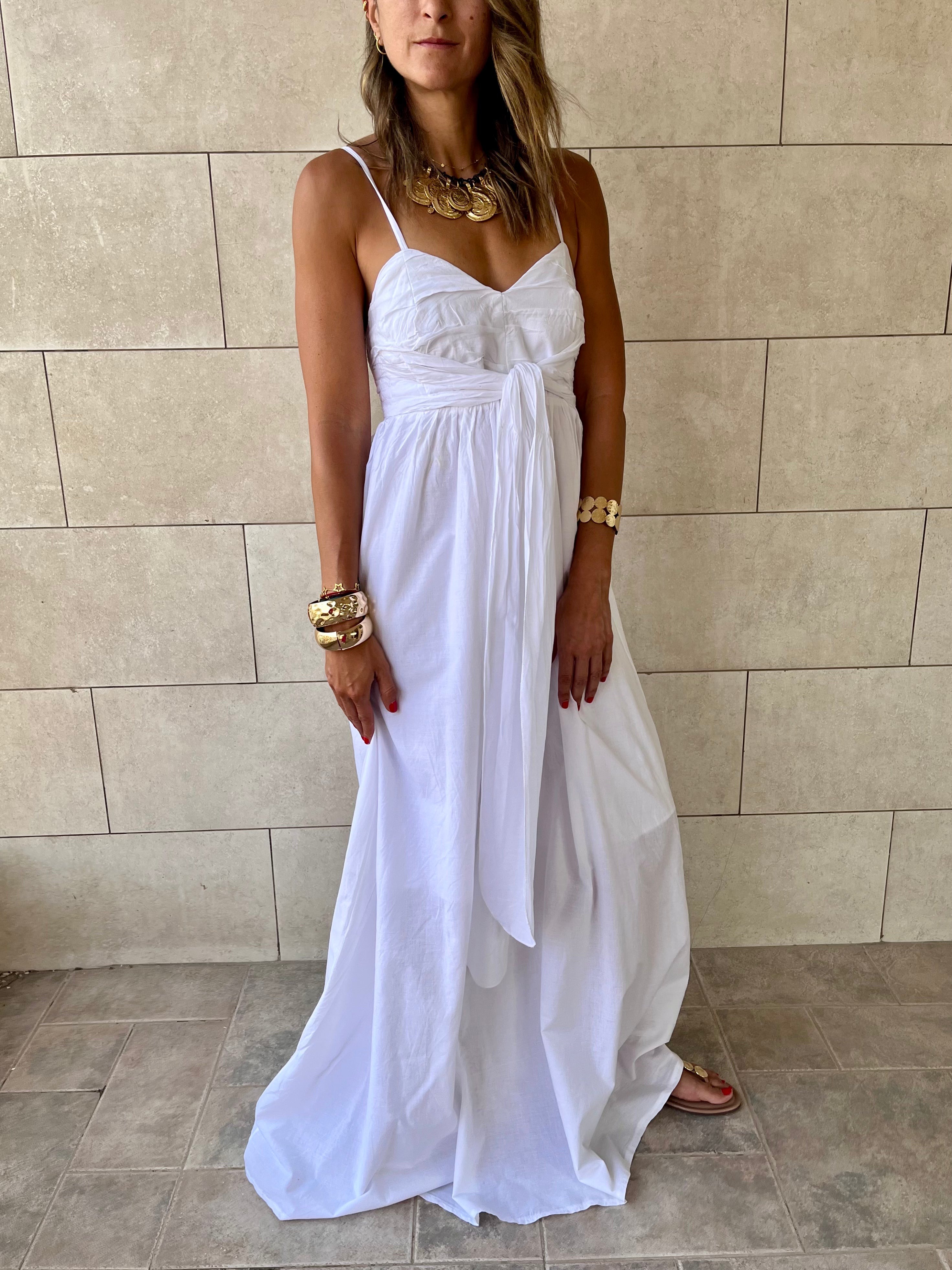 White After Sun Poplin Dress