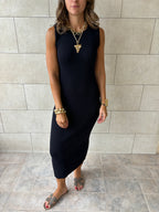 Black 101 Interknit Long Basic Dress