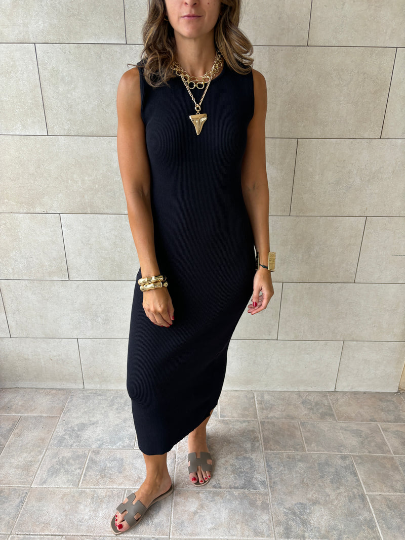 PREORDER Black 101 Interknit Long Basic Dress