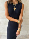 PREORDER Black 101 Interknit Long Basic Dress