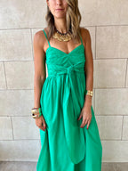 Green After Sun Poplin Dress