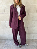 Plum Striped Blazer