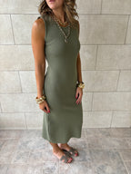 Olive 99 Interknit Basic Dress
