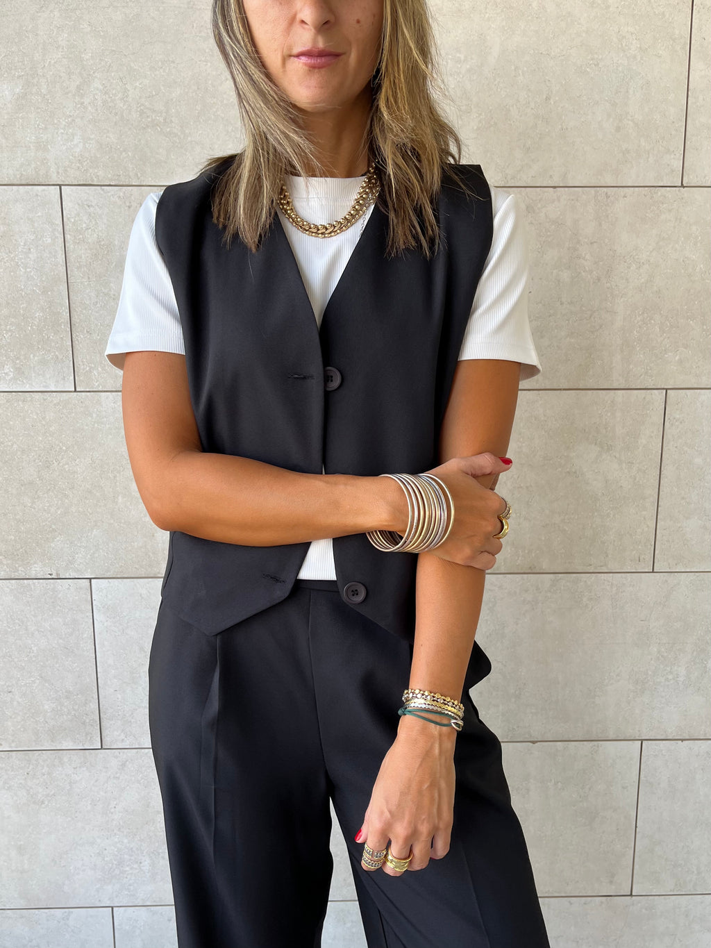 Black Frillu Signature Vest