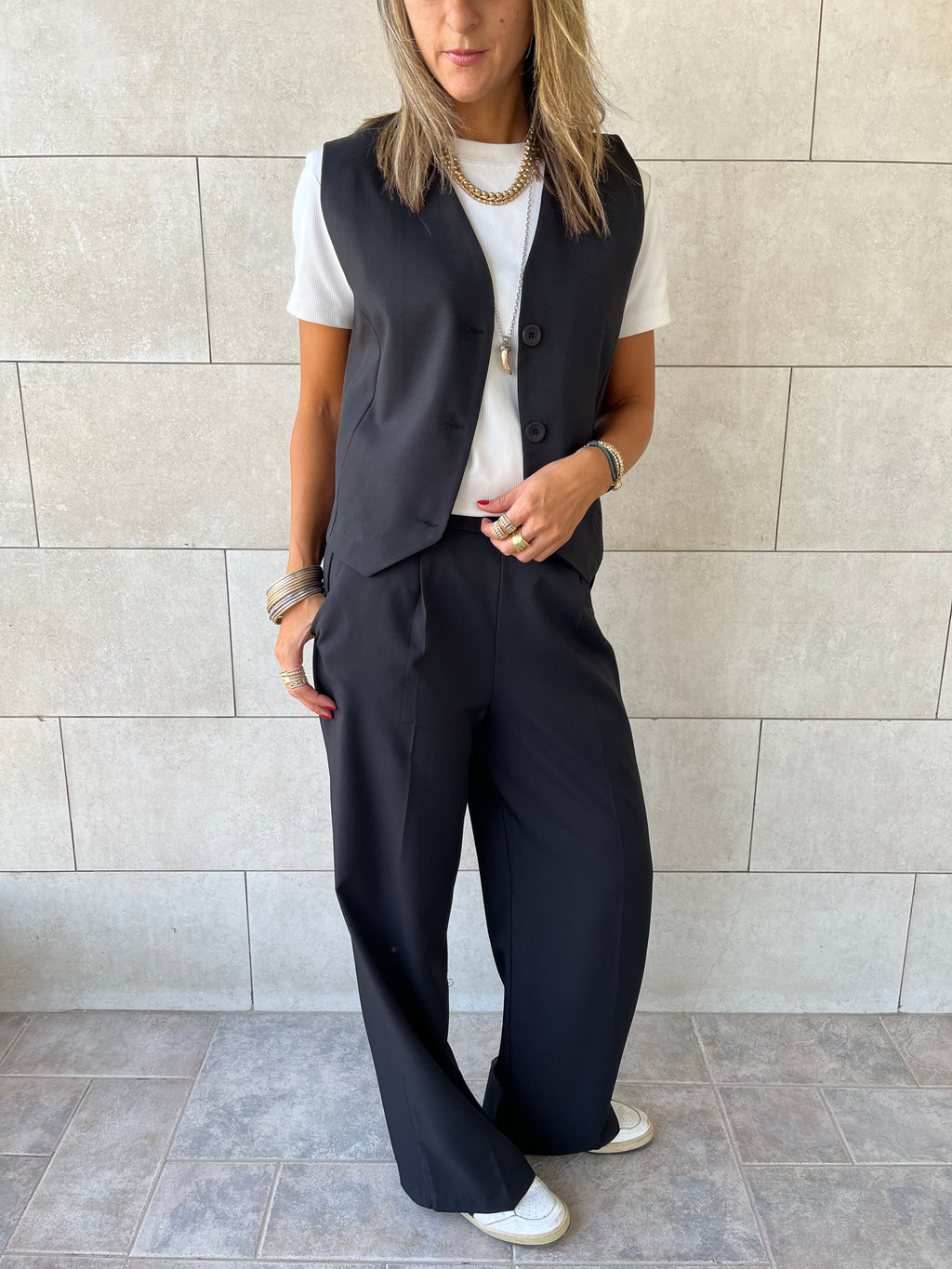 Black Frillu Signature Vest