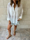 White Basic Chiffon Essential Shirt