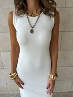 White 99 Interknit Basic Dress