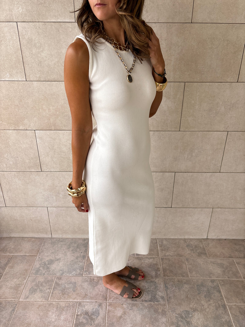 PREORDER White 99 Interknit Basic Dress