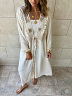 Beige Limited Edition Linen Kimono
