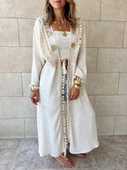 Beige Limited Edition Linen Kimono