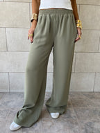 Olive Elastic Working Pants