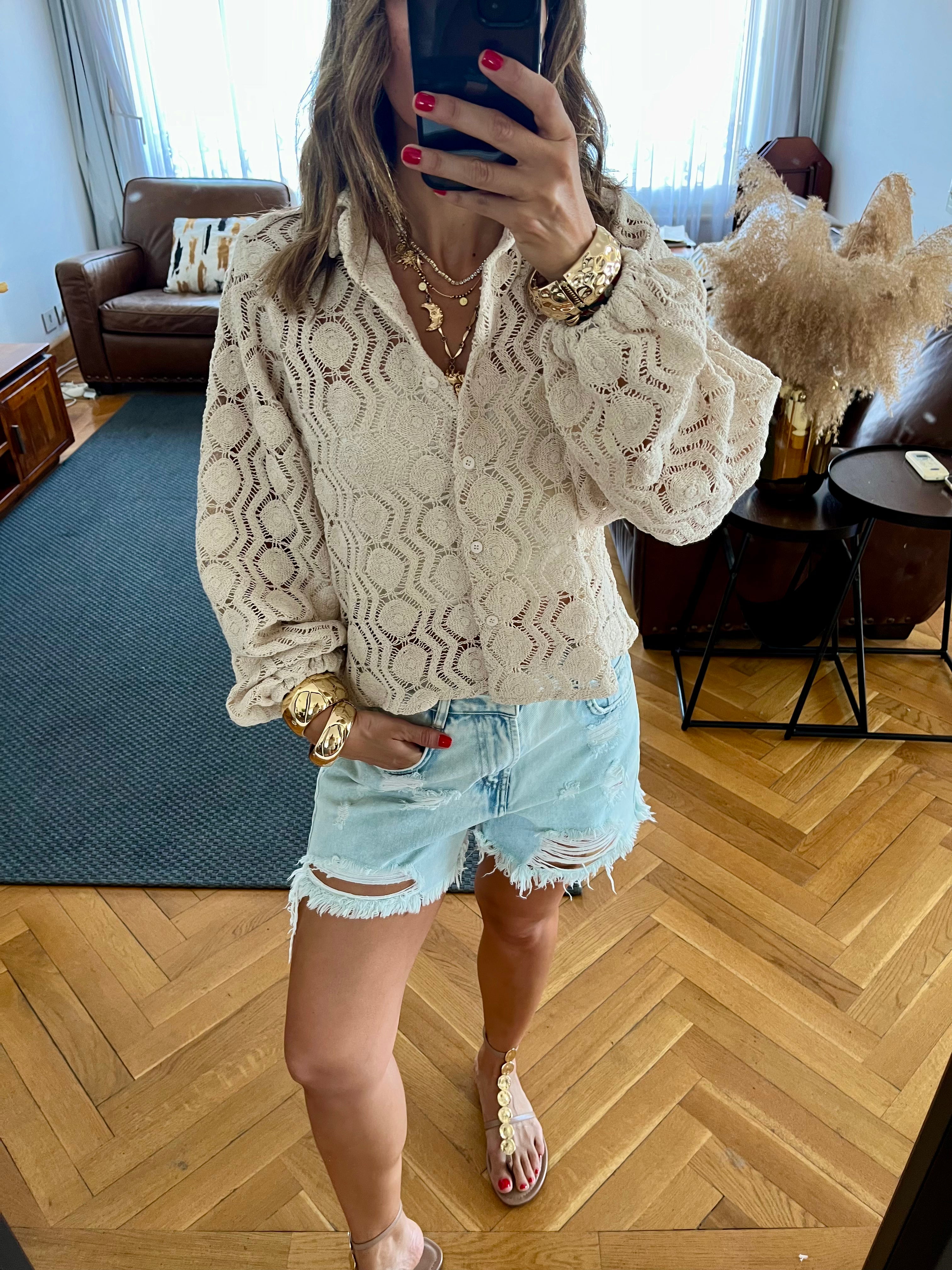 Beige Limited Edition Detailed Shirt