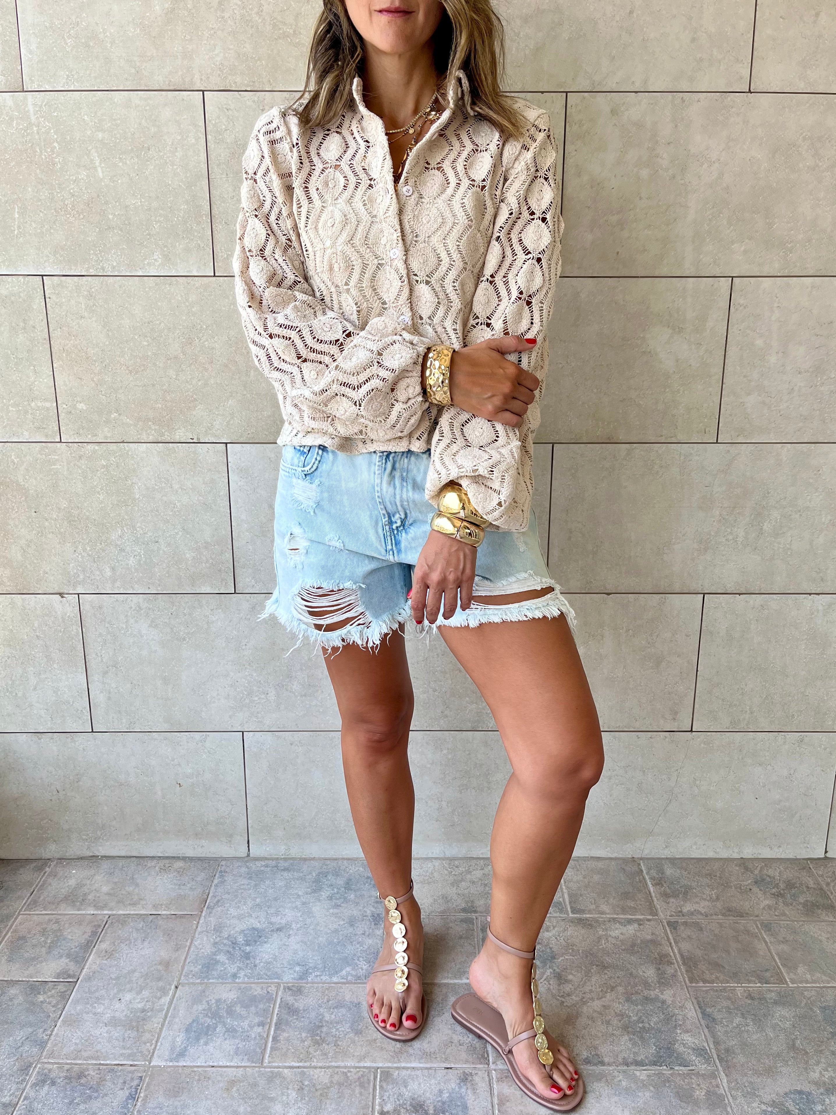 Beige Limited Edition Detailed Shirt