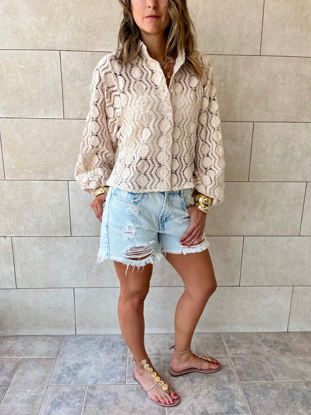 Beige Limited Edition Detailed Shirt