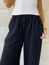 Black Elastic Working Pants