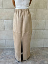 Beige Summer Suede Skirt
