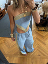Golden Blue Edge Bandeau