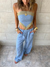 Golden Blue Edge Bandeau