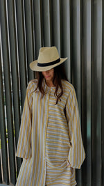 Yellow Desert Lined Linen Dress