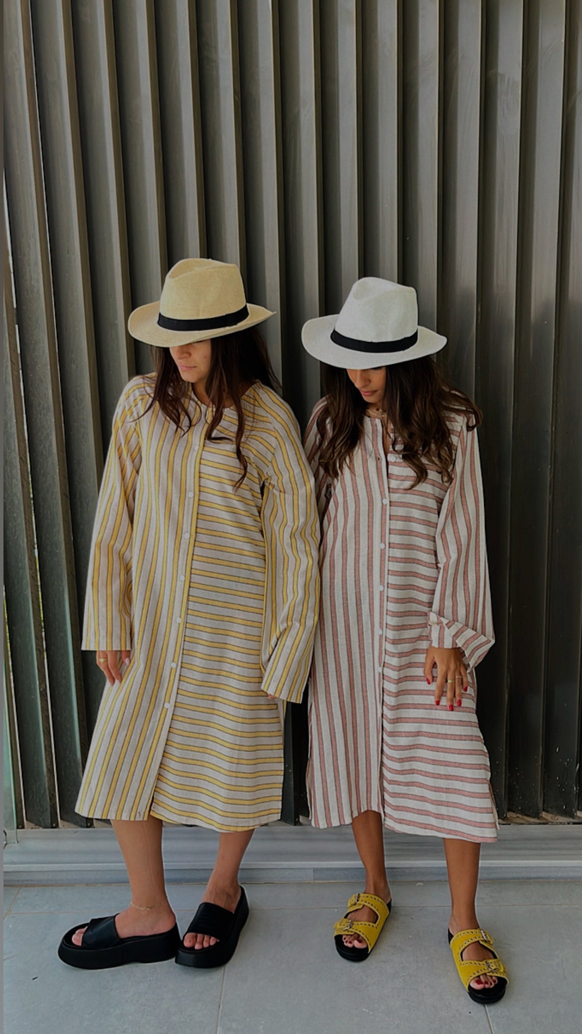 Yellow Desert Lined Linen Dress
