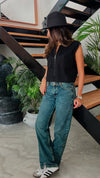Black Cargo Cropped Vest