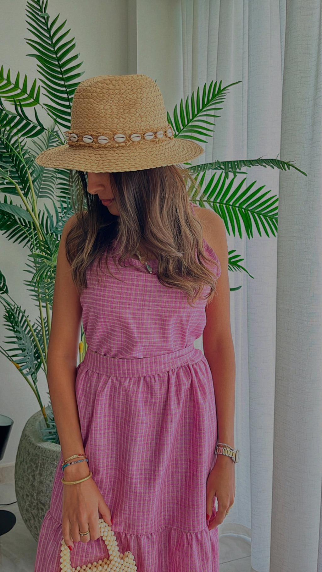 Lilac Picnic Table Tiered Dress