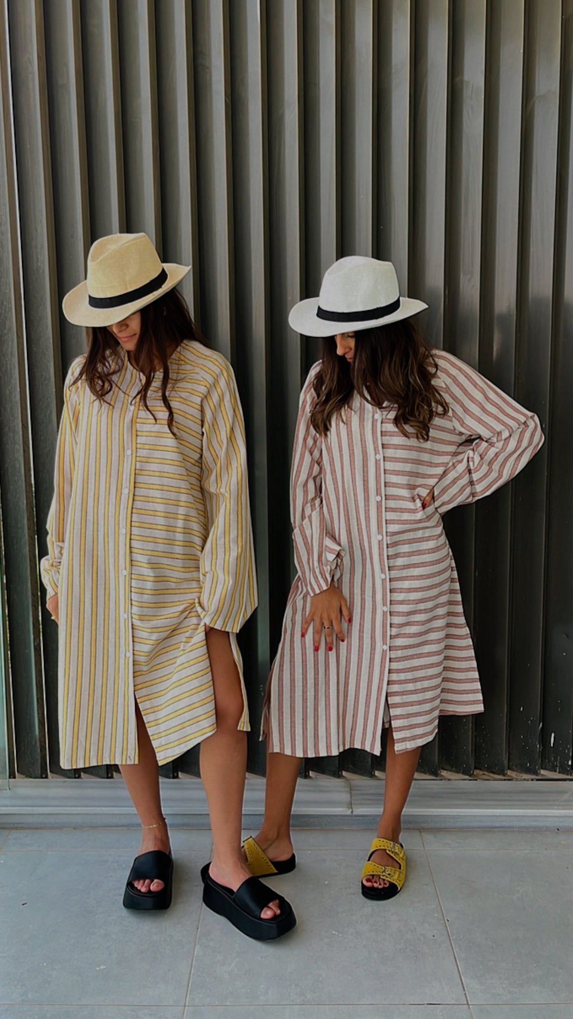 Yellow Desert Lined Linen Dress