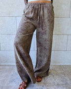 Brown Sandwash Pants