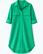 Green Oversized Beach Shirt