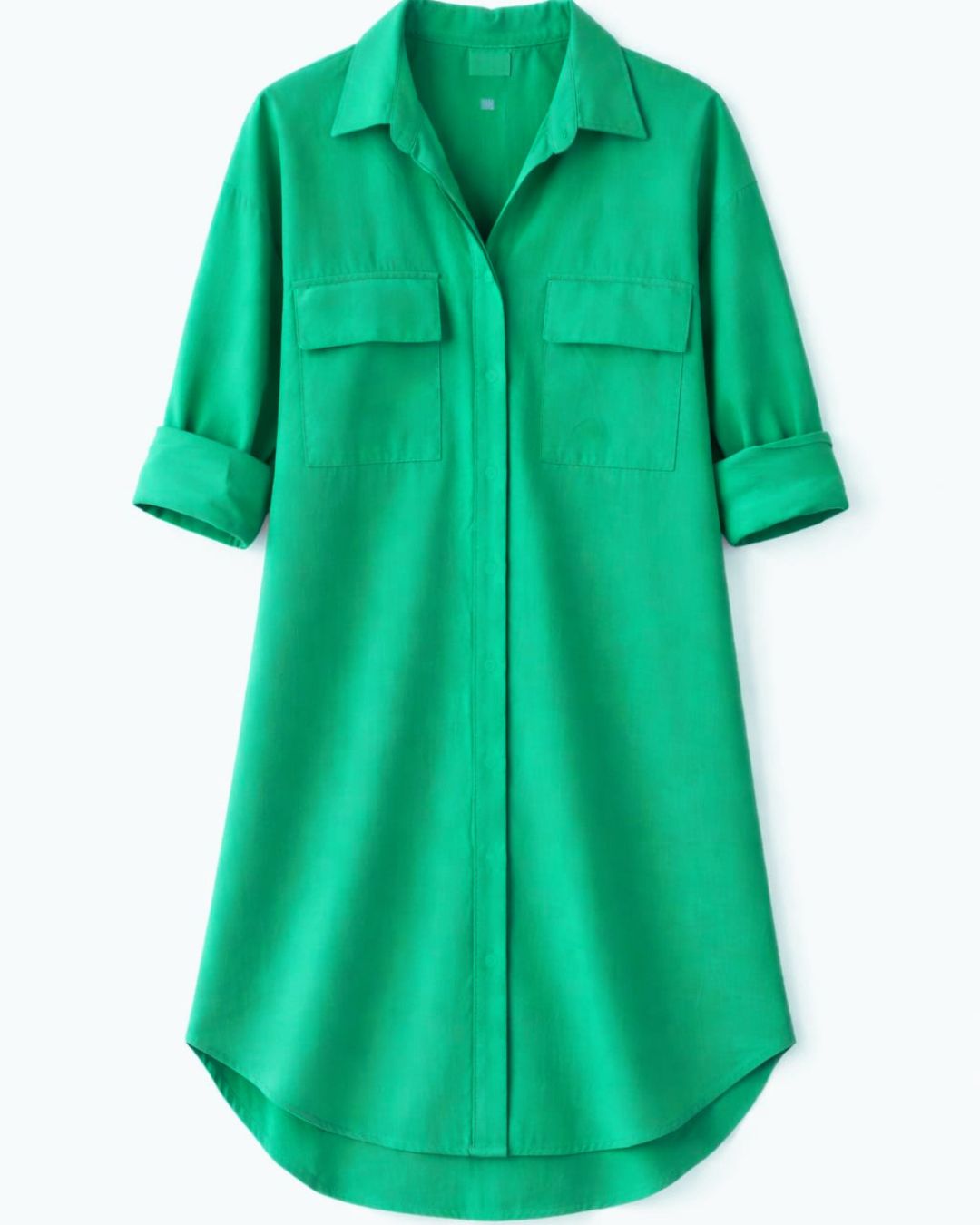Green Oversized Beach Shirt