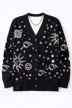 Black Midnight Constellation Cardigan