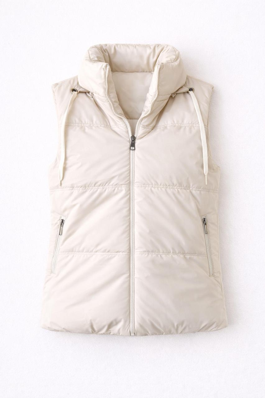 Beige Puffer Vest