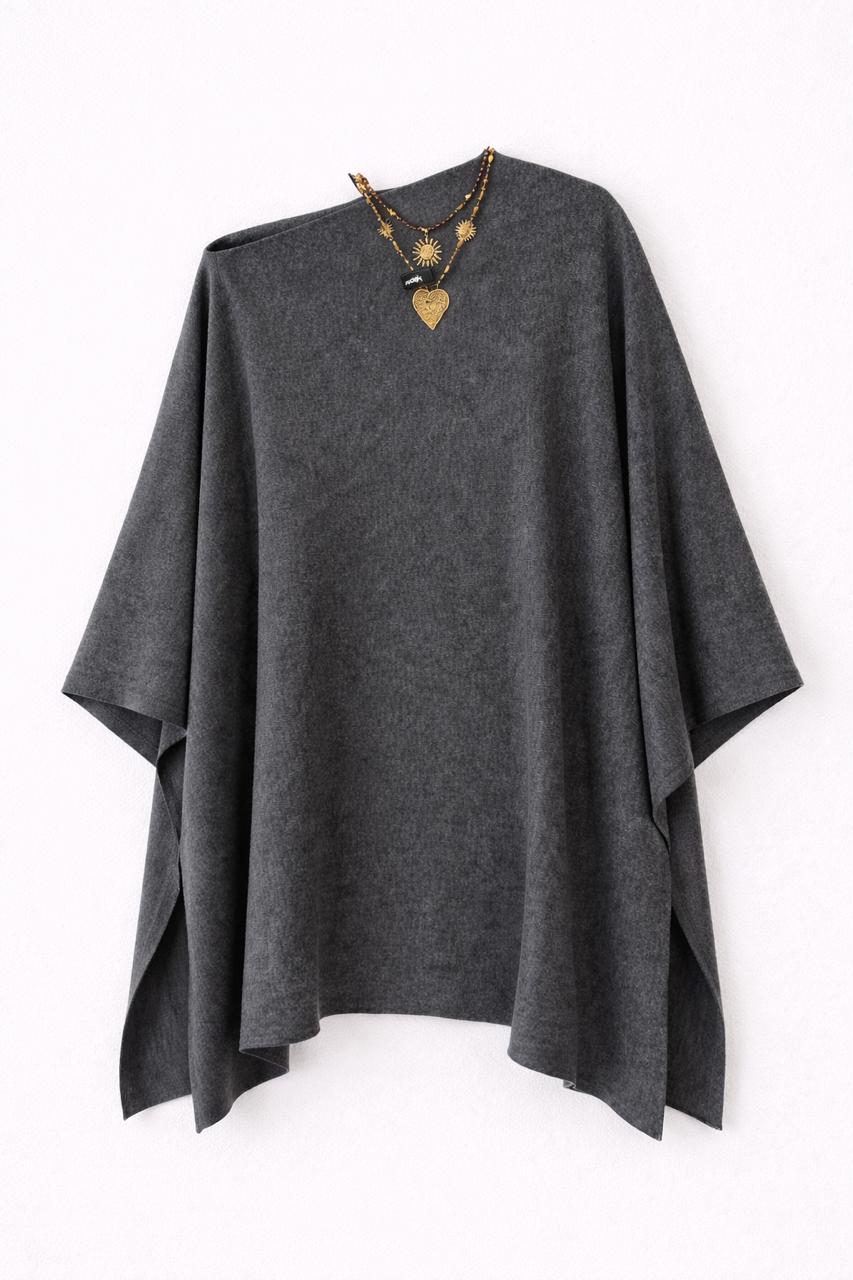 Grey Off-Duty Poncho