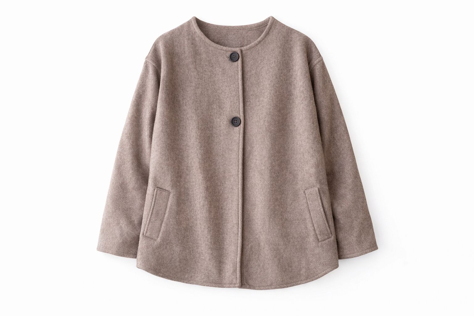 Latte Fold Over Scarf Jacket