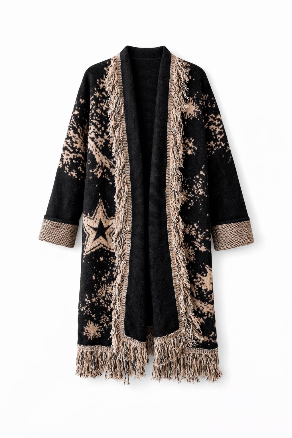 Black Nordic Star Cardigan