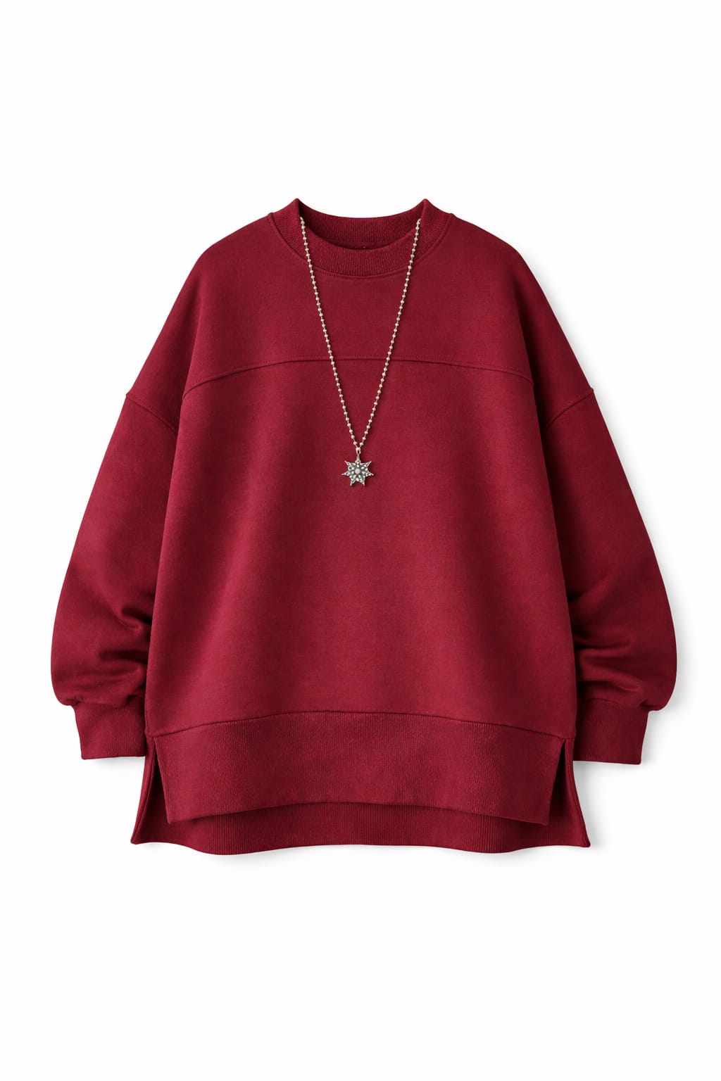 Burgundy Easy Crew Sweatshirt