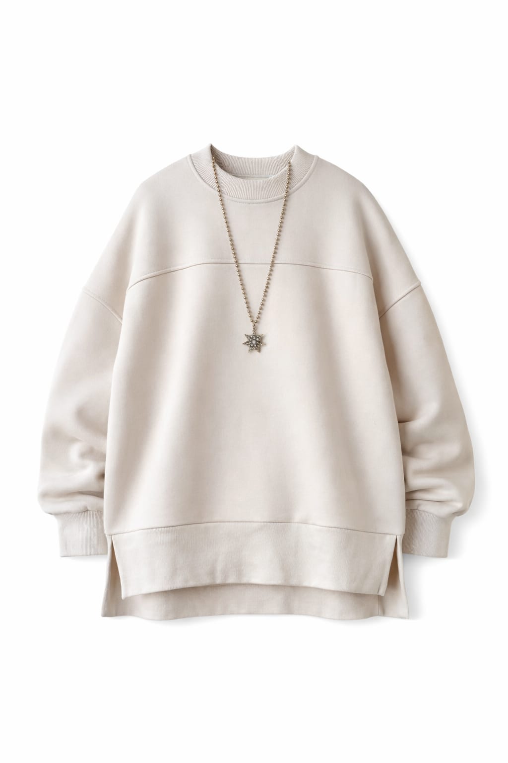 Beige Easy Crew Sweatshirt