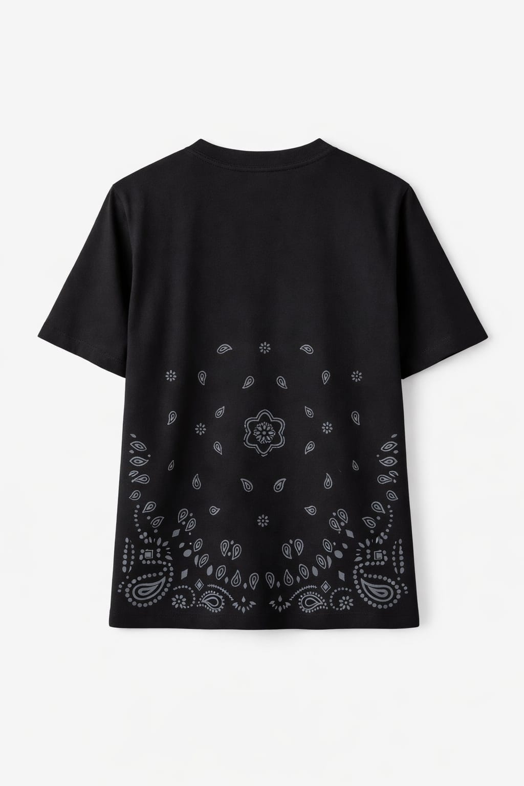 Black Paisley Back T-Shirt