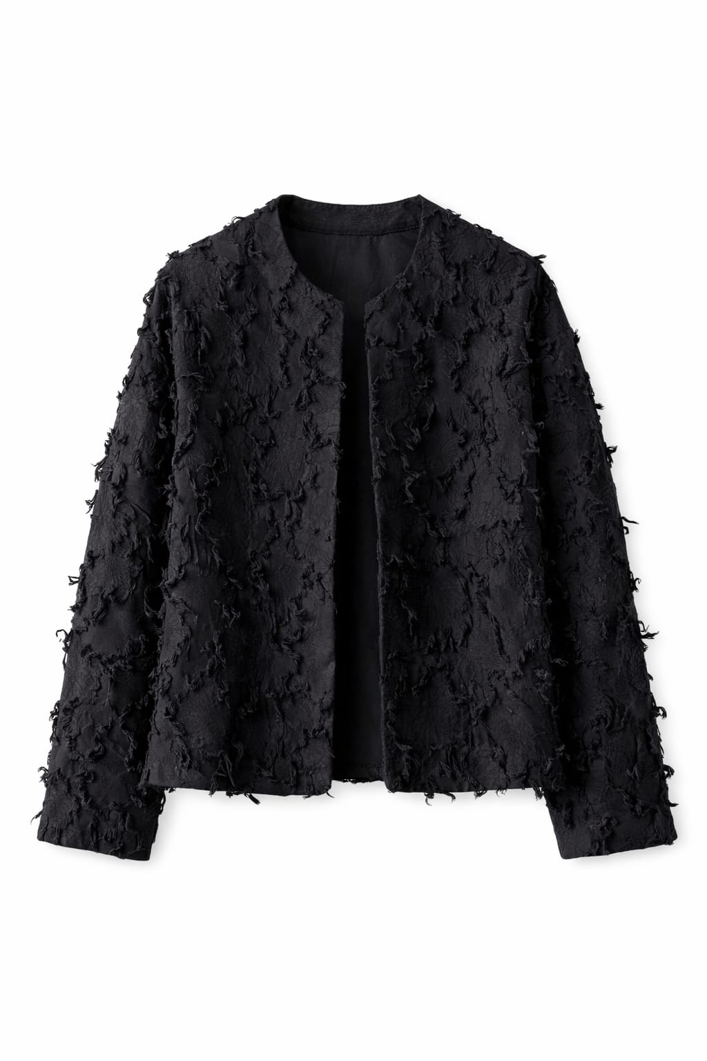 Black Whisper Statement Open Jacket